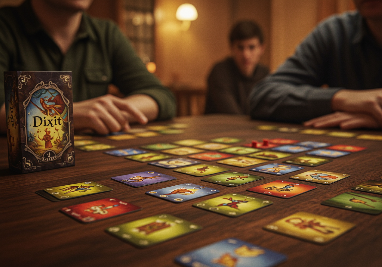 Mesa de juegos con aperitivos y bebidas